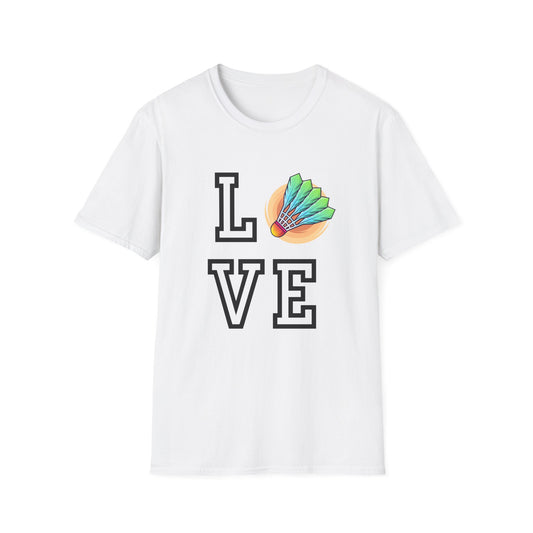 Badminton Love (with Shuttle) T-Shirt