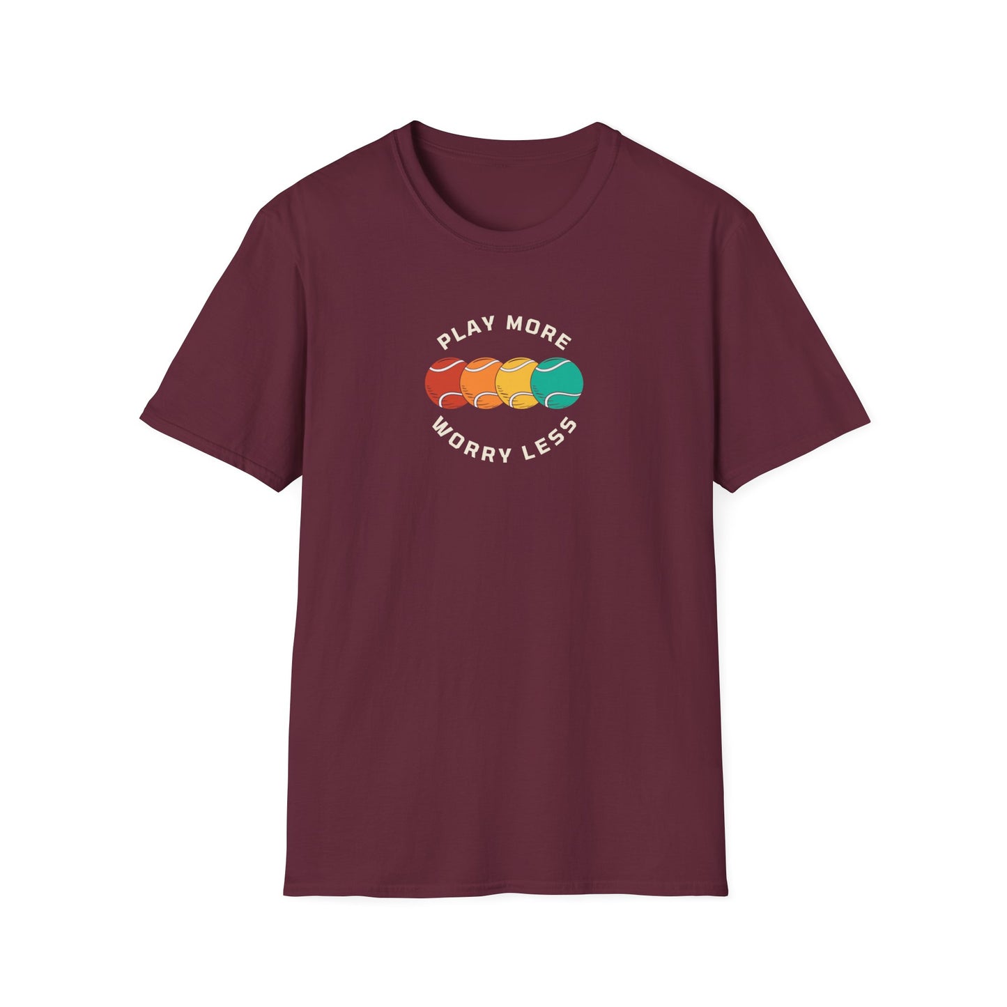 Play More (Tennis) Worry Less T-Shirt