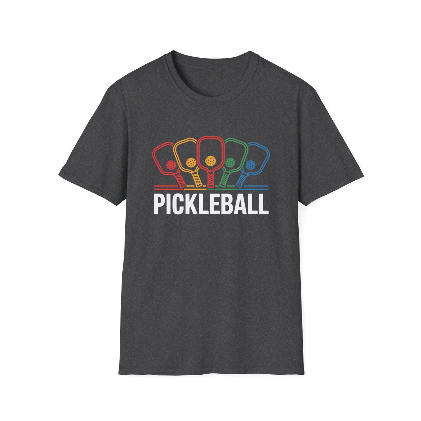 Pickleball Rainbow Paddle Graphic Tee