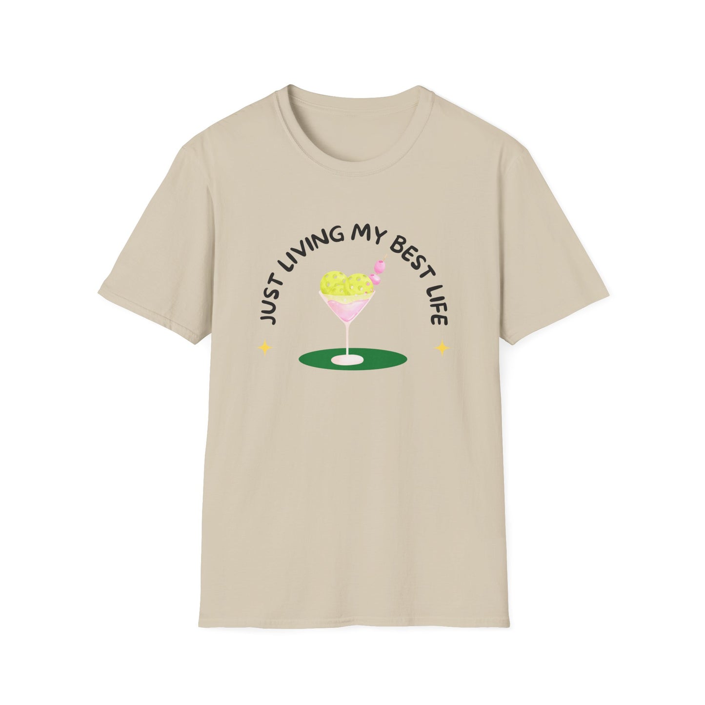 Just Living my Best Life (Pickleball Martini) T-shirt