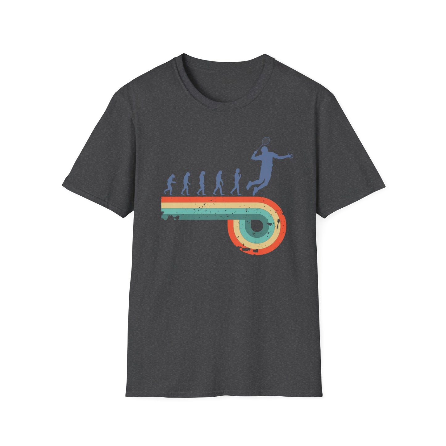 Evolution of a Badminton Player T-Shirt