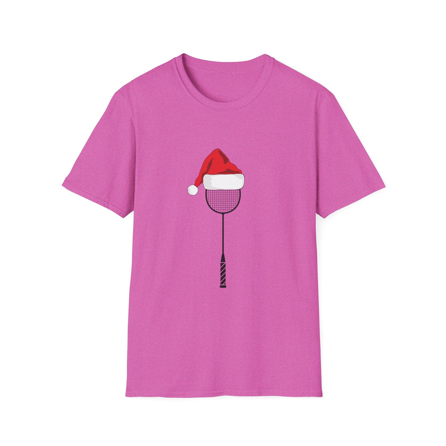 Badminton Santa Hat Racket T-Shirt