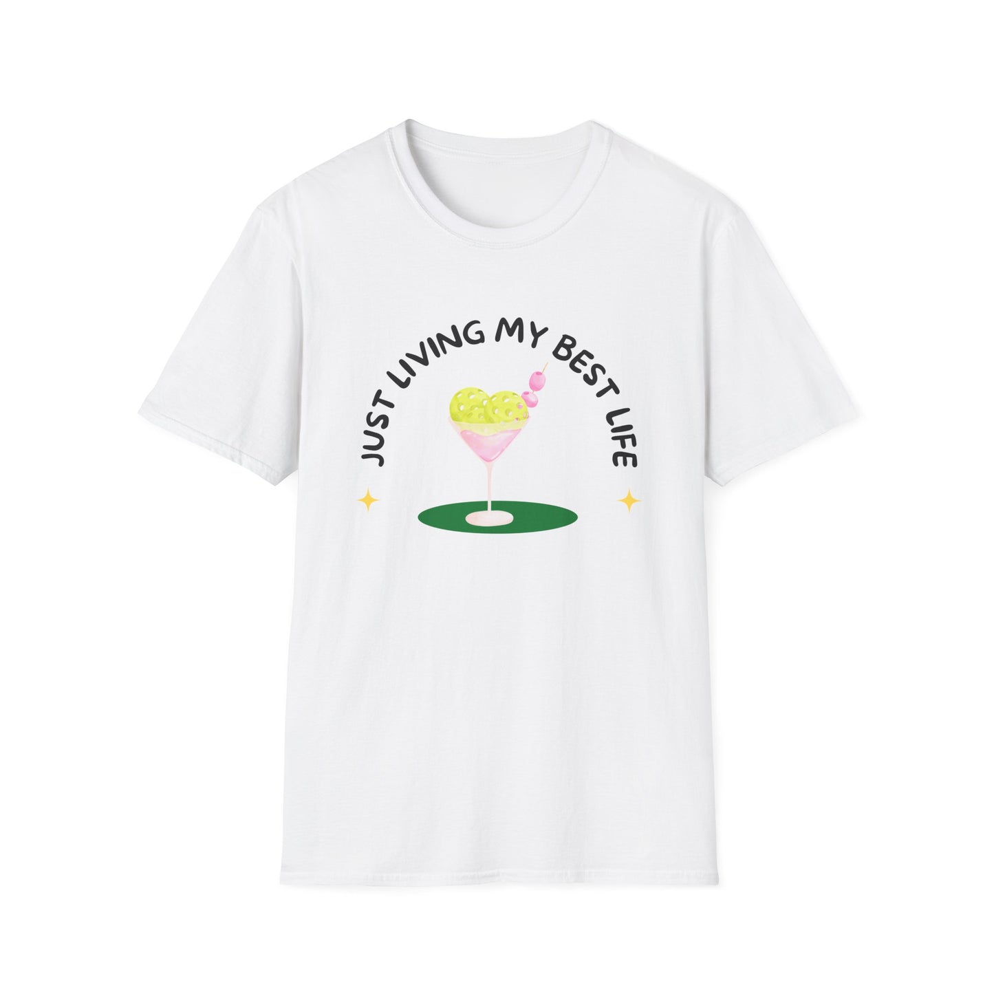 Just Living my Best Life (Pickleball Martini) T-shirt