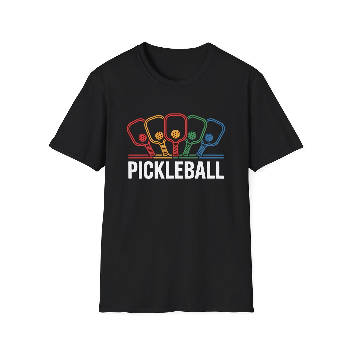 Pickleball Rainbow Paddle Graphic Tee