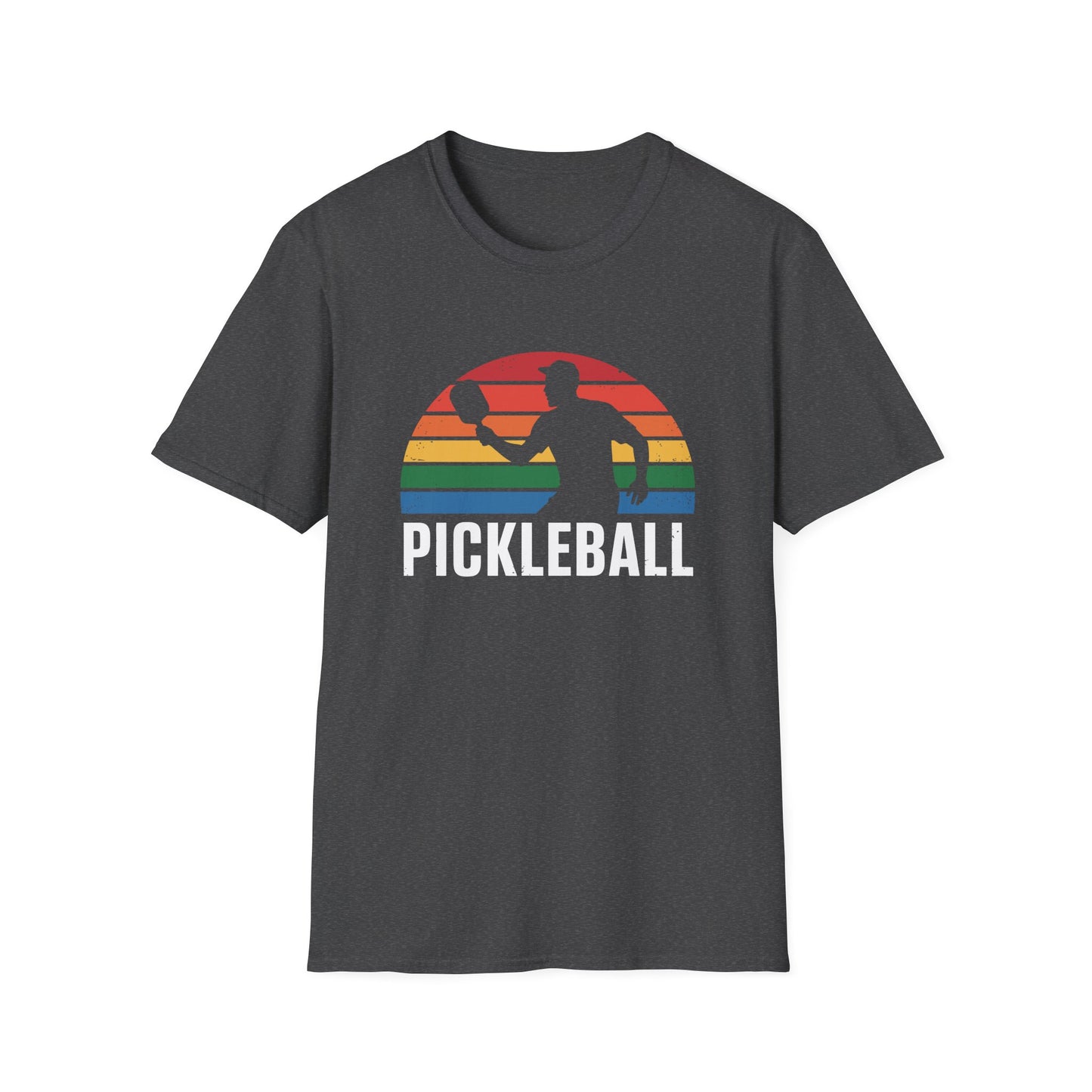 Pickleball Rainbow Retro Graphic Tee