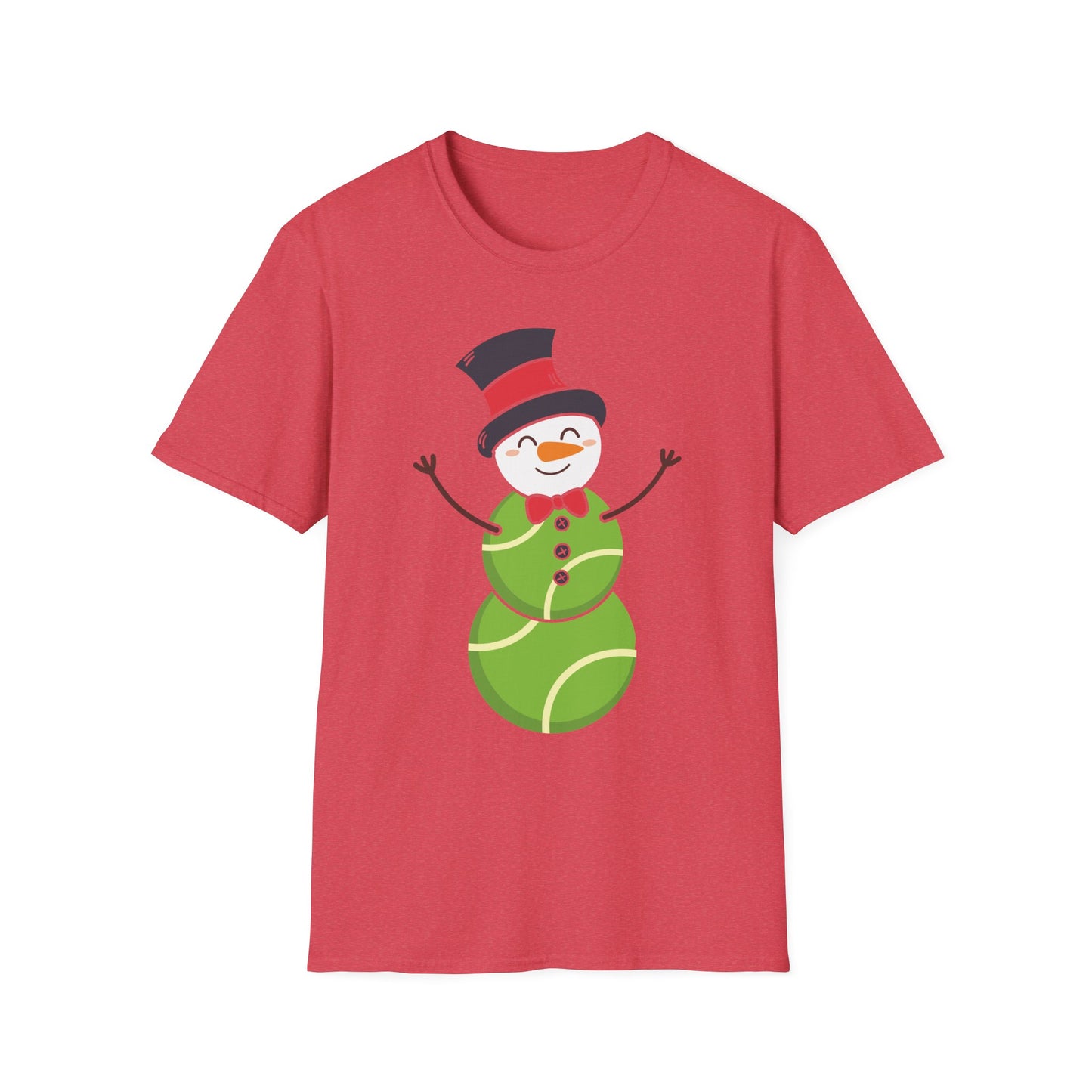 Tennis Snowman Holiday T-Shirt