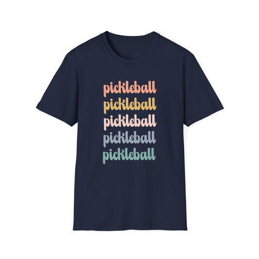 Pickleball Retro Rainbow T-Shirt
