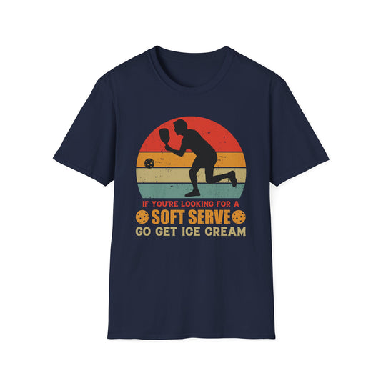 If You're Looking for Soft Serve Go Get Ice Cream Retro Rainbow T-Shirt