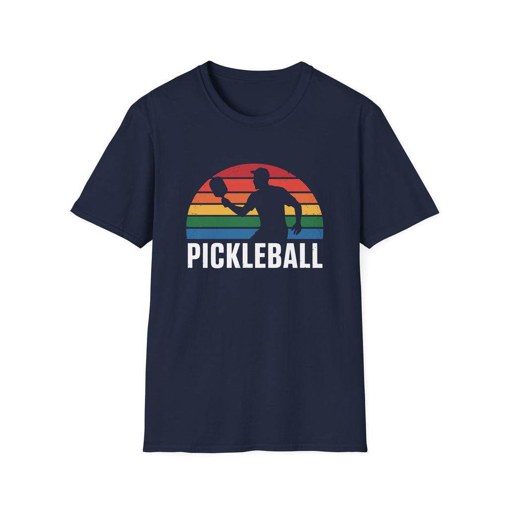 Pickleball Rainbow Retro Graphic Tee