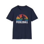 Pickleball Rainbow Retro Graphic Tee