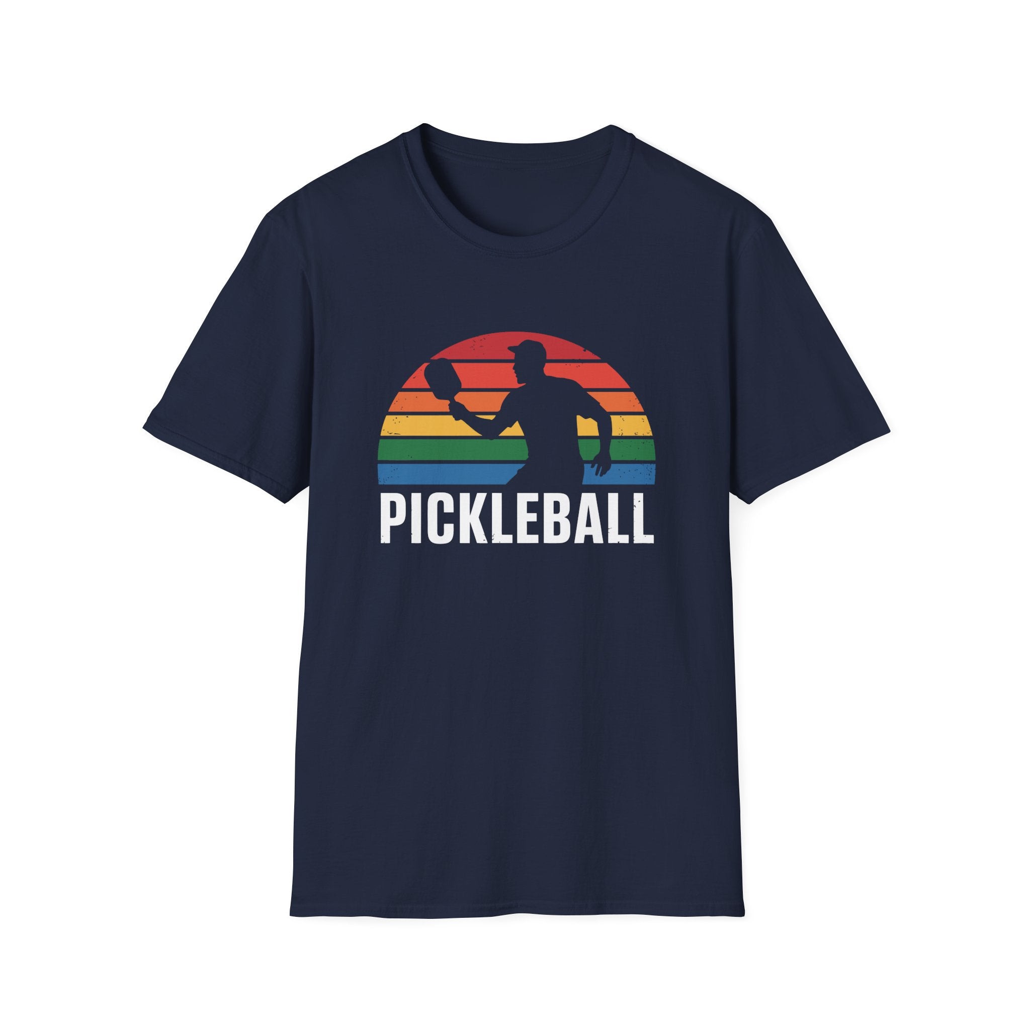 Pickleball Rainbow Retro Graphic Tee