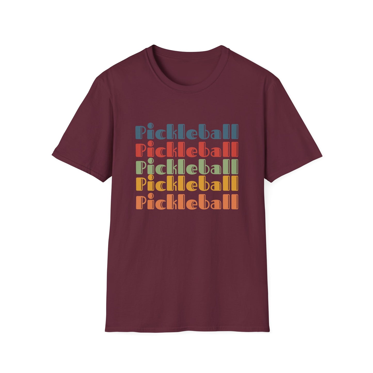 Pickleball Retro Rainbow T-shirt