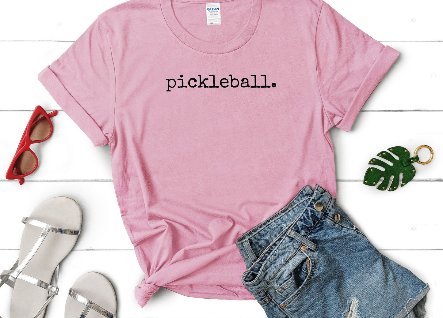 Pickleball Typewriter Font T-Shirt