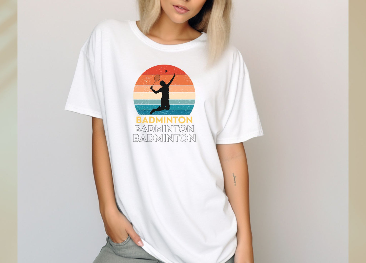 Retro Sunshine Badminton Shirt