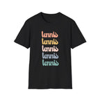 Tennis Rainbow Retro T-Shirt