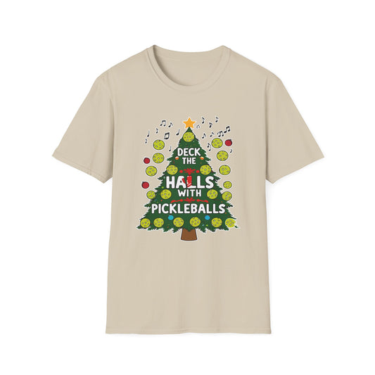 Deck the Halls With Pickleballs T-Shirt