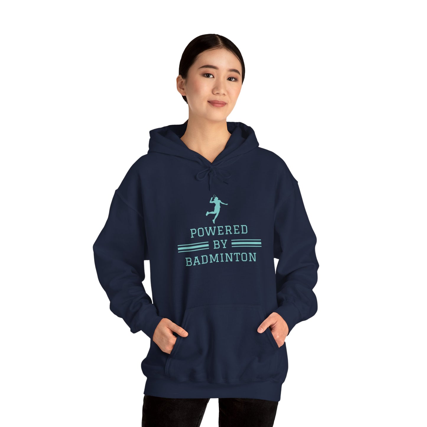 Powered by Badminton (female) Hoodie