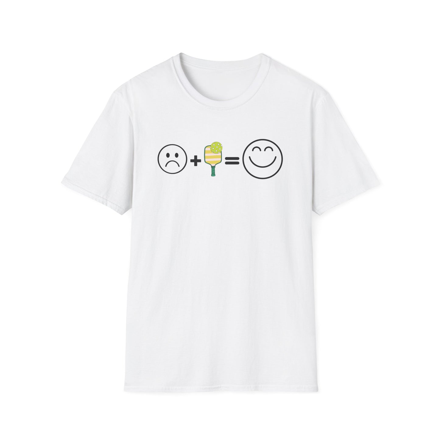 Sad Face + Pickleball = Happy! T-Shirt