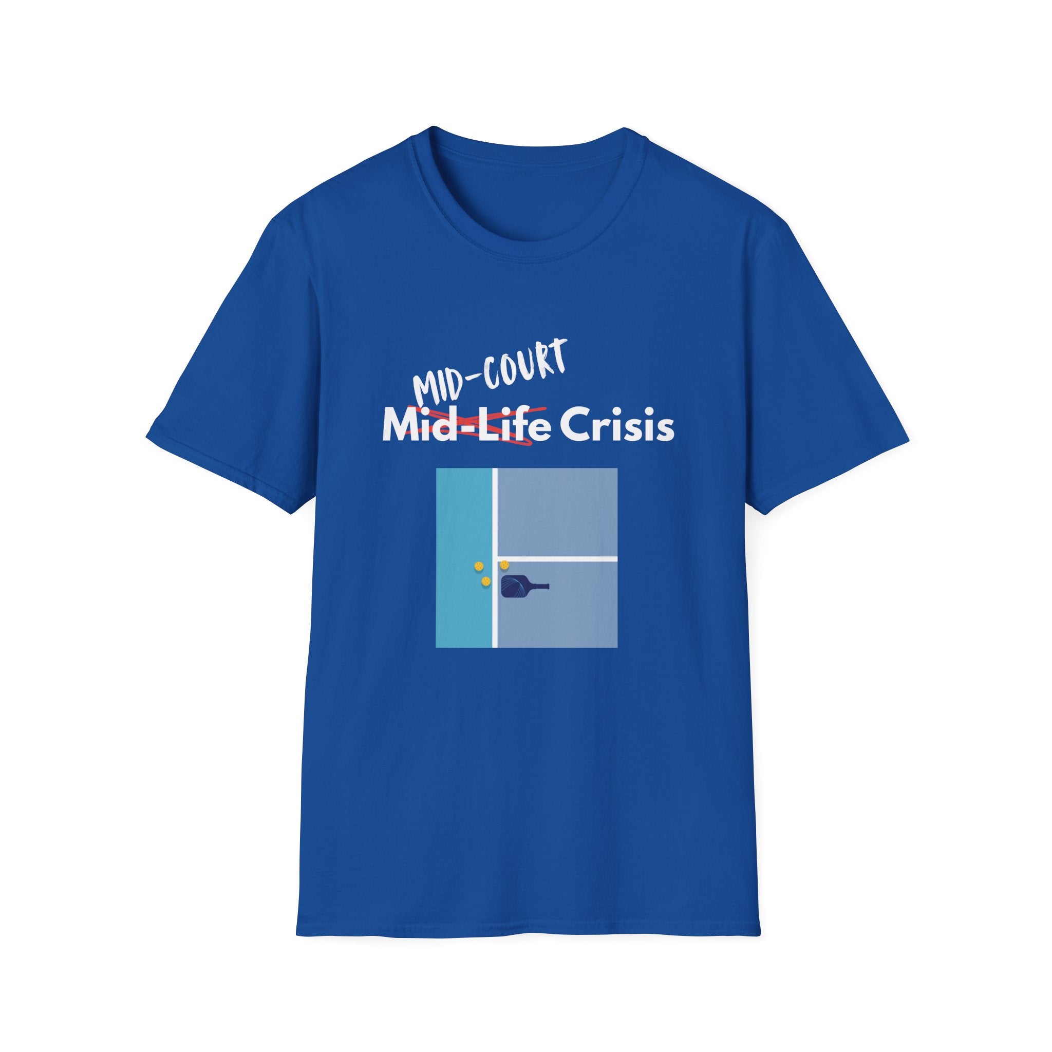 Mid-Life? No, Mid-Court Crisis Pickleball T-Shirt