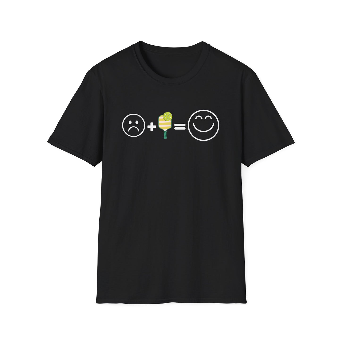 Sad Face + Pickleball = Happy! T-Shirt