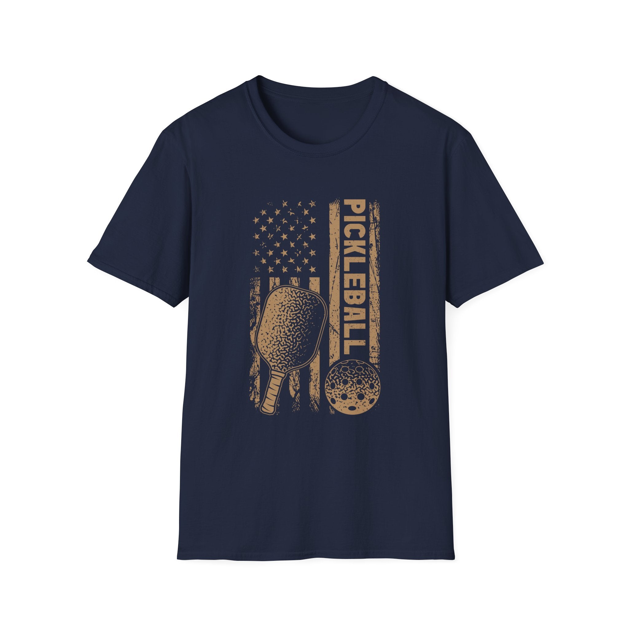 Pickleball Faded US Flag T-Shirt
