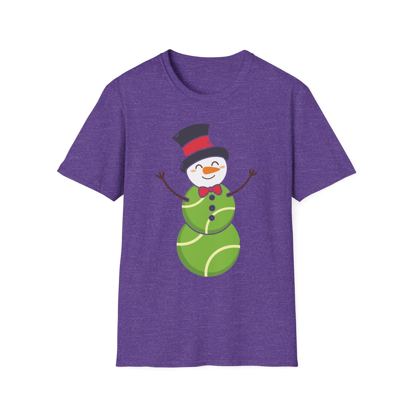 Tennis Snowman Holiday T-Shirt