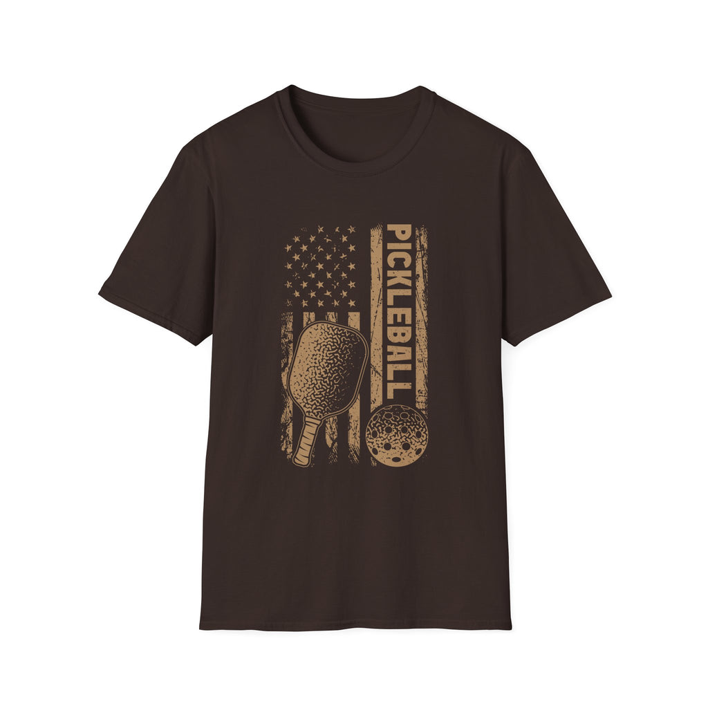 Pickleball Faded US Flag T-Shirt