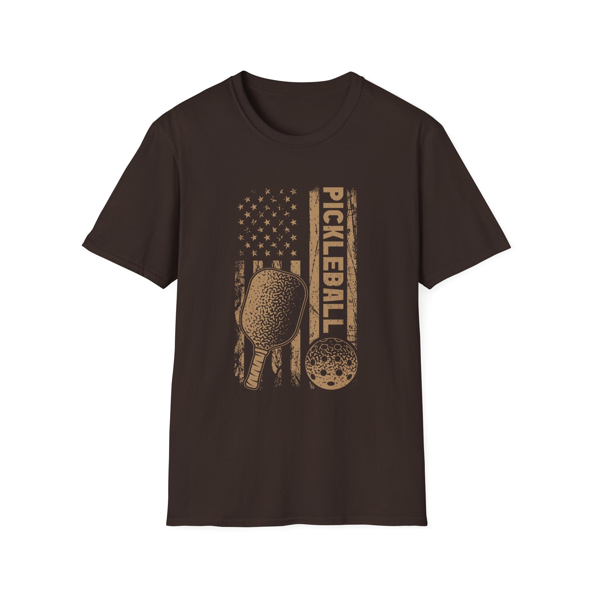 Pickleball Faded US Flag T-Shirt