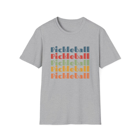 Pickleball Retro Rainbow T-shirt