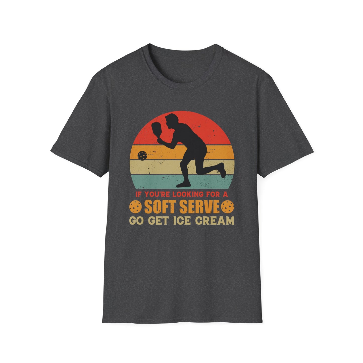 If You're Looking for Soft Serve Go Get Ice Cream Retro Rainbow T-Shirt
