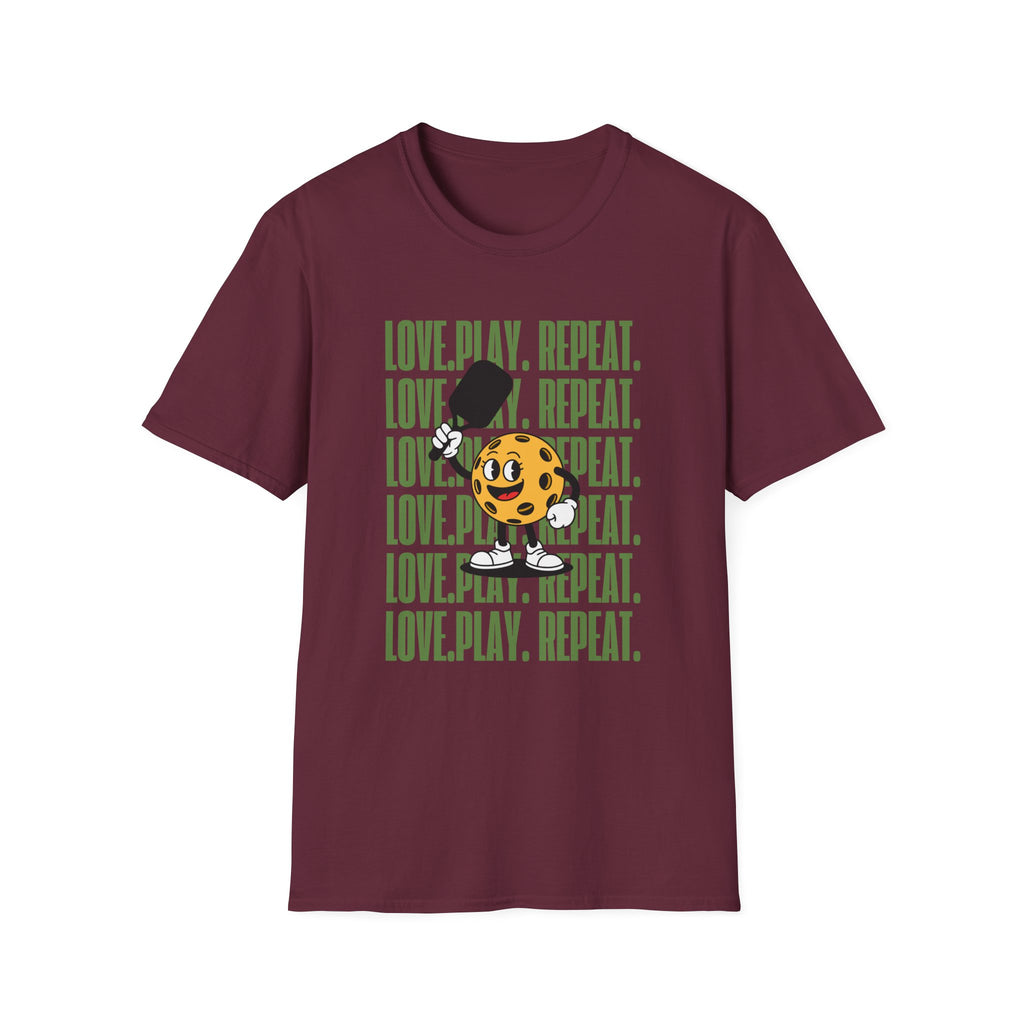 Love. Play. Repeat. Pickleball T-shirt