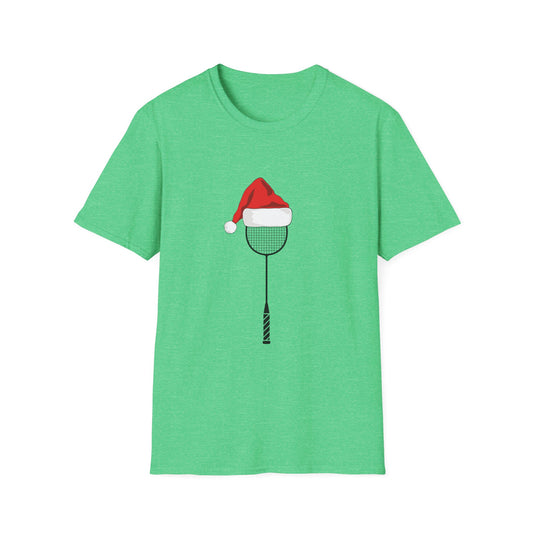 Badminton Santa Hat Racket T-Shirt