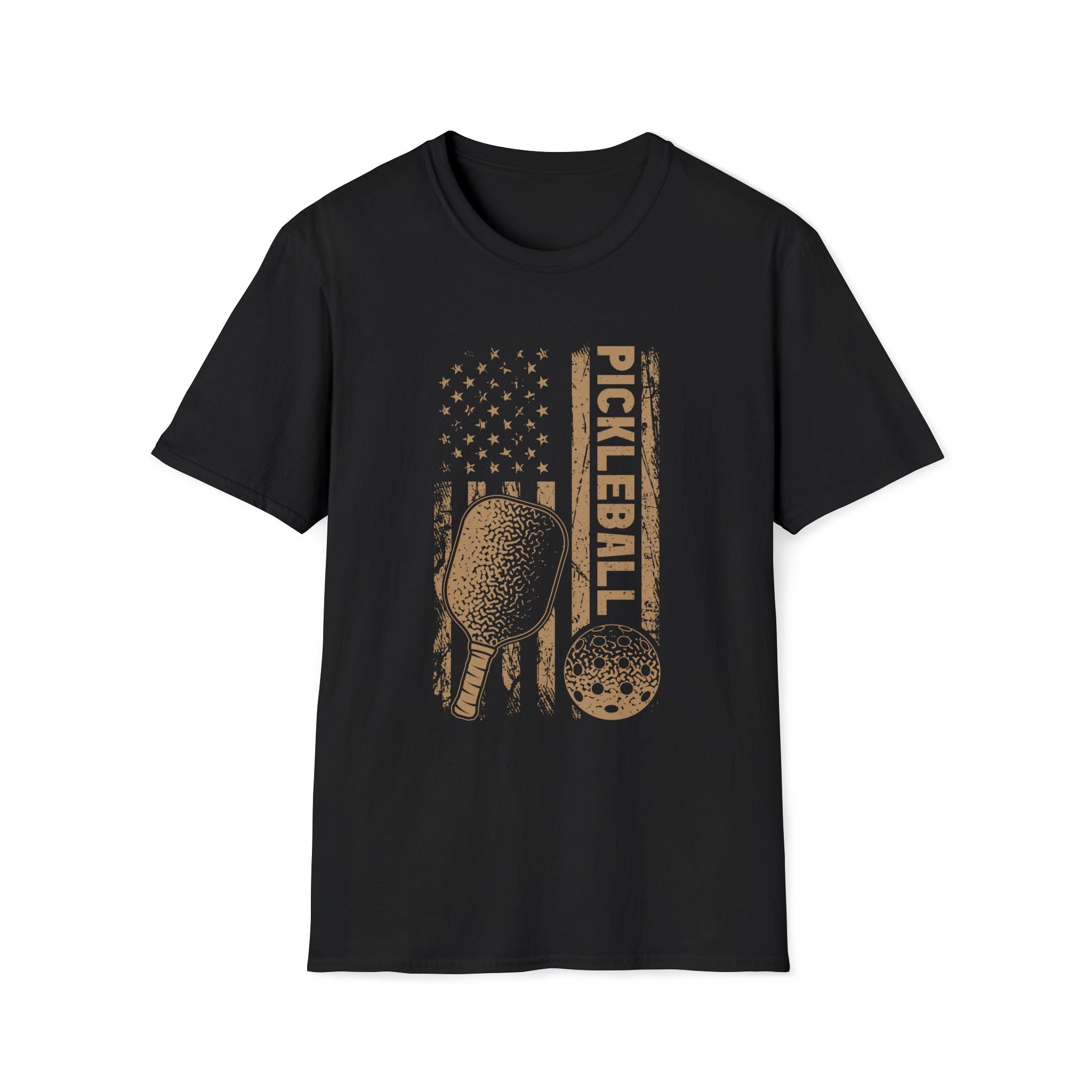 Pickleball Faded US Flag T-Shirt