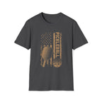Pickleball Faded US Flag T-Shirt