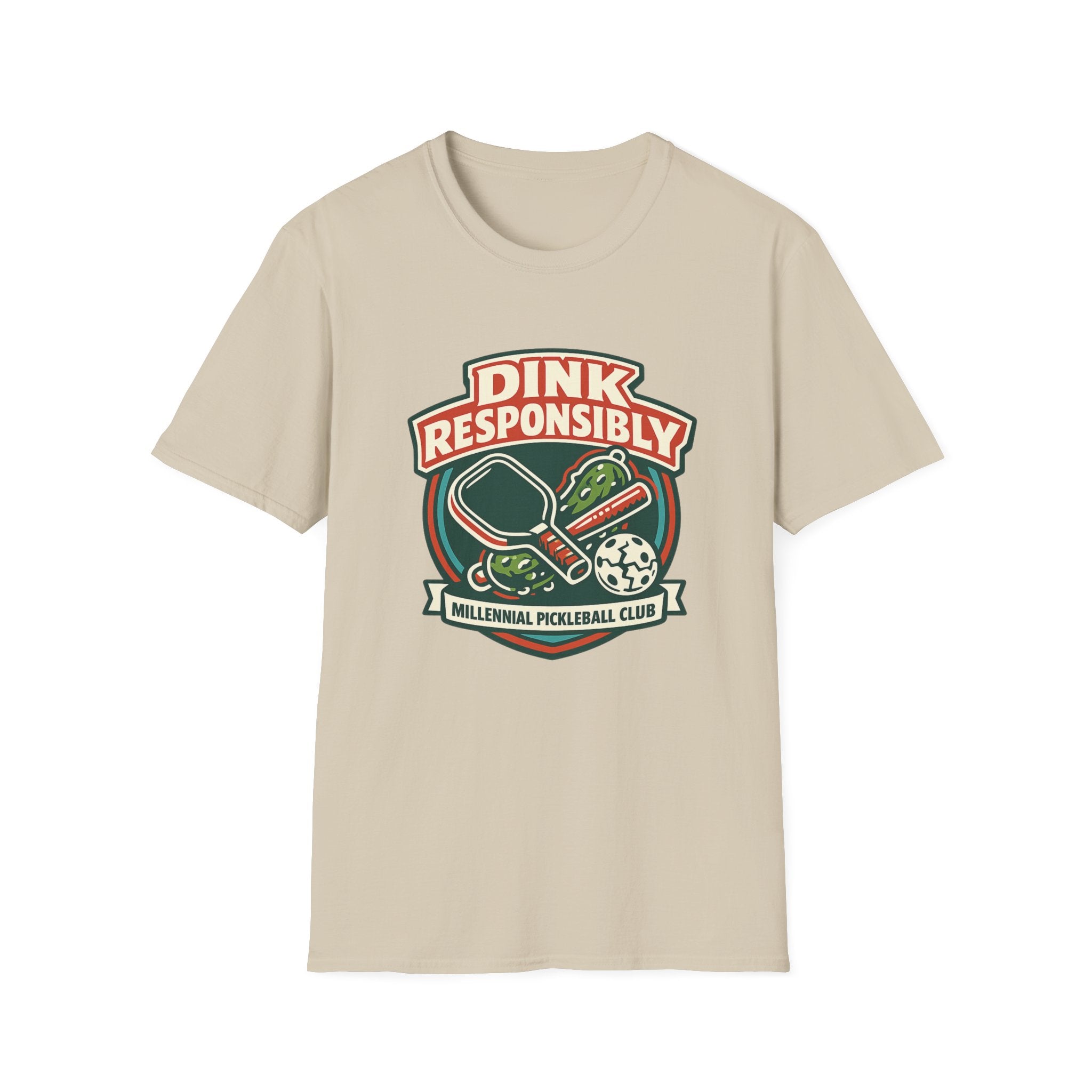 Dink Responsibly Millenial Pickleball Club T-Shirt