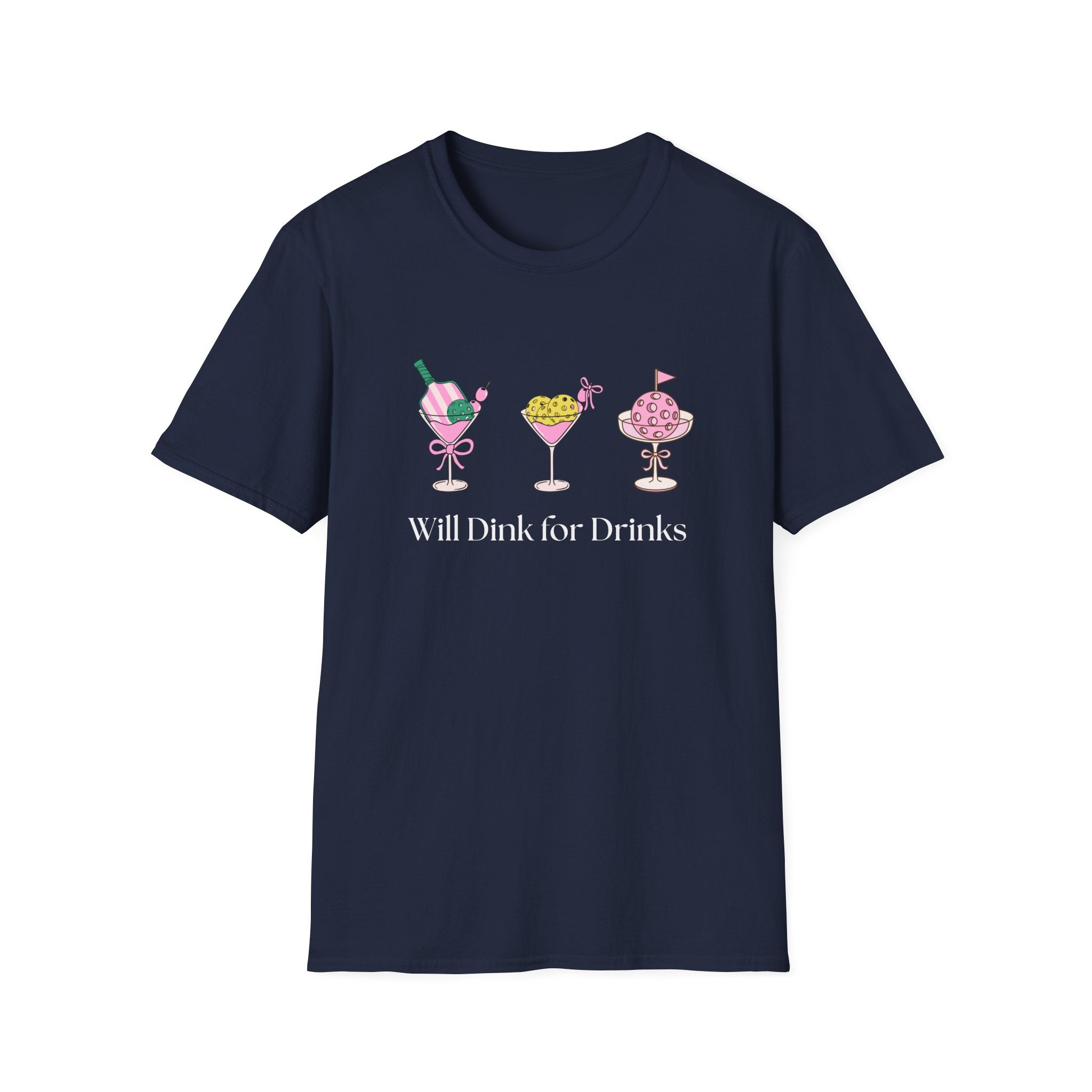 Will Dink for Drinks Pickleball T-Shirt