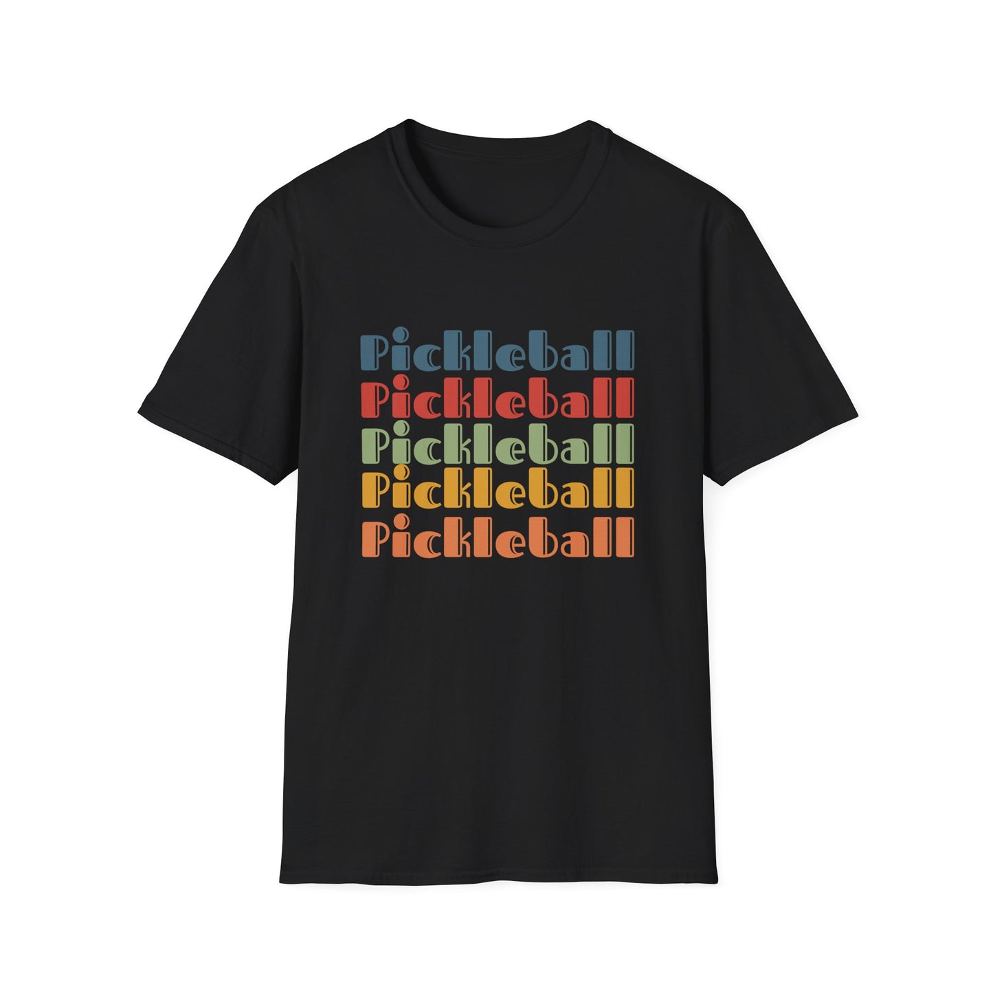 Pickleball Retro Rainbow T-shirt