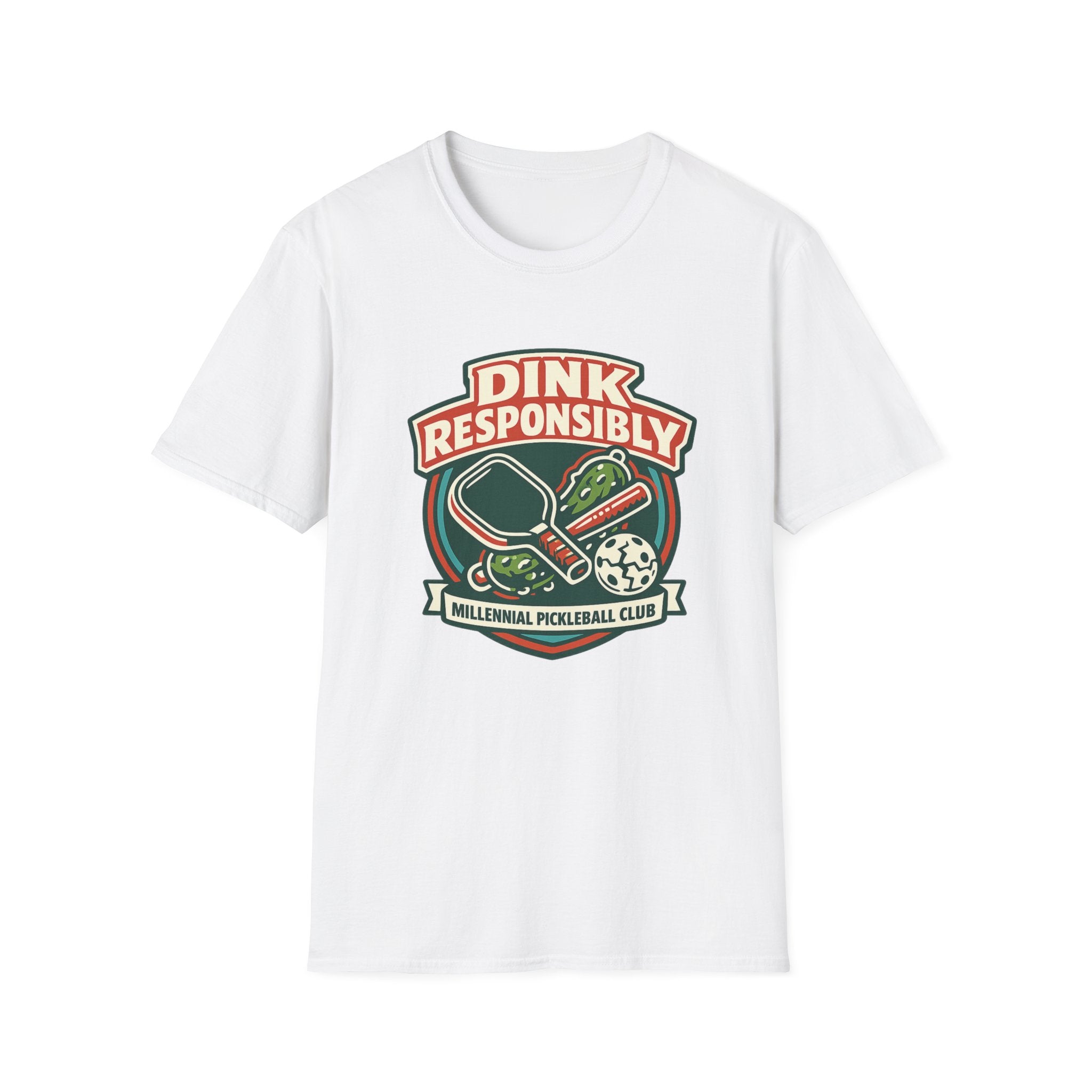 Dink Responsibly Millenial Pickleball Club T-Shirt