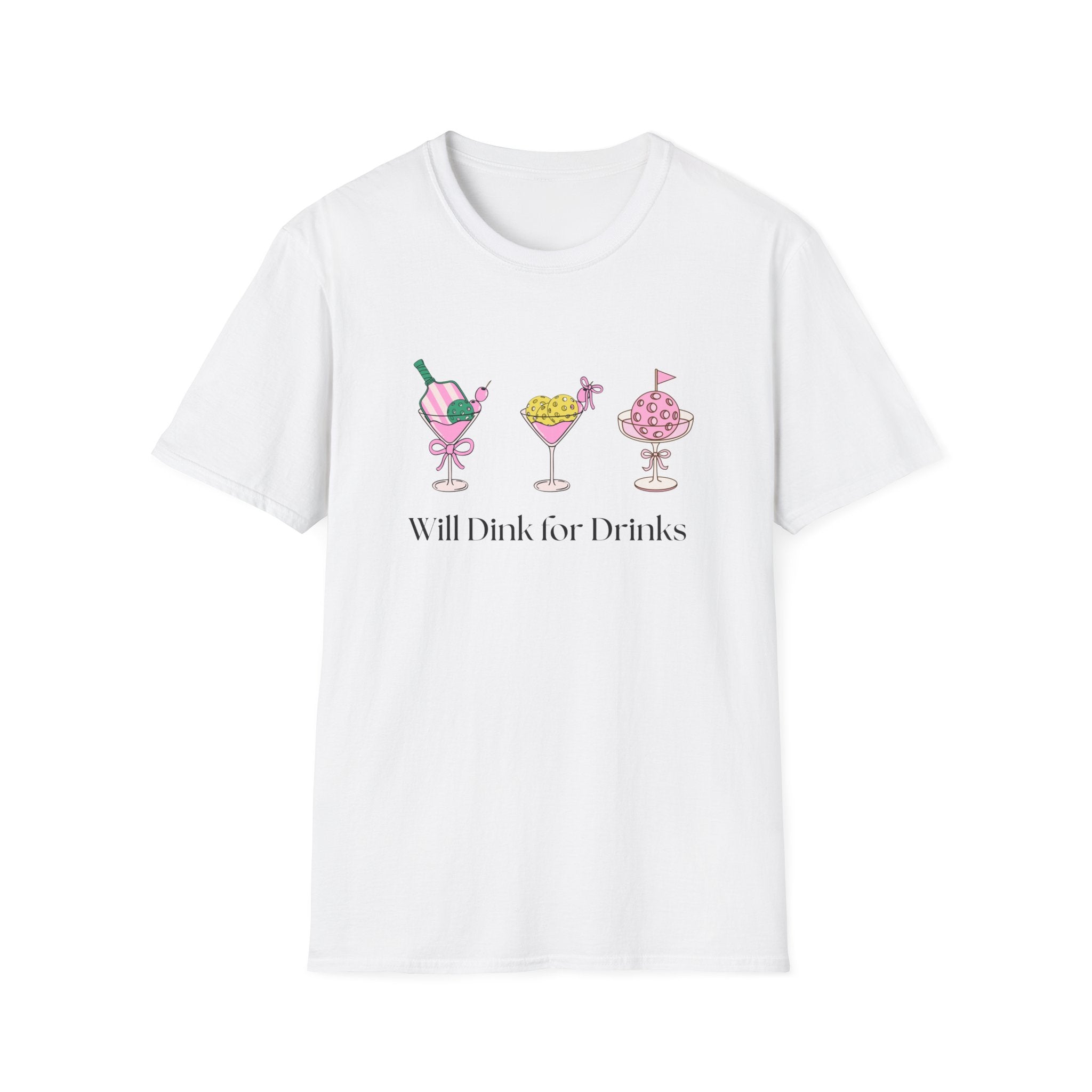 Will Dink for Drinks Pickleball T-Shirt