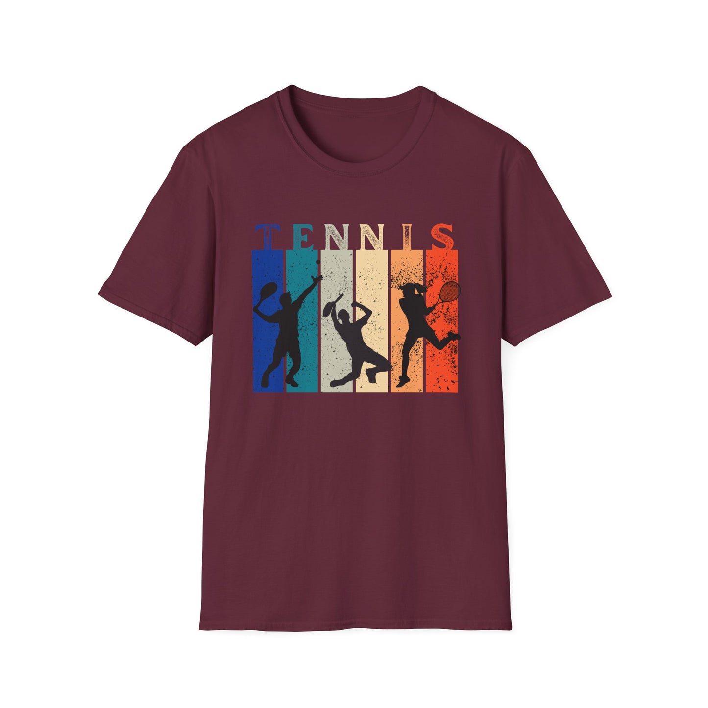 Retro Rainbow Tennis T-Shirt