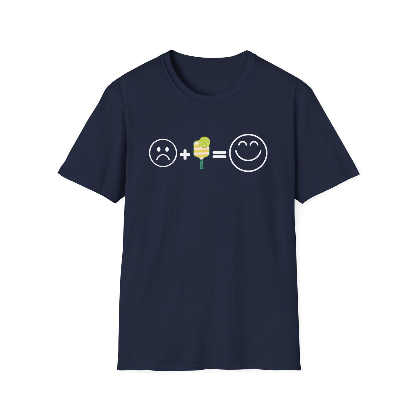 Sad Face + Pickleball = Happy! T-Shirt