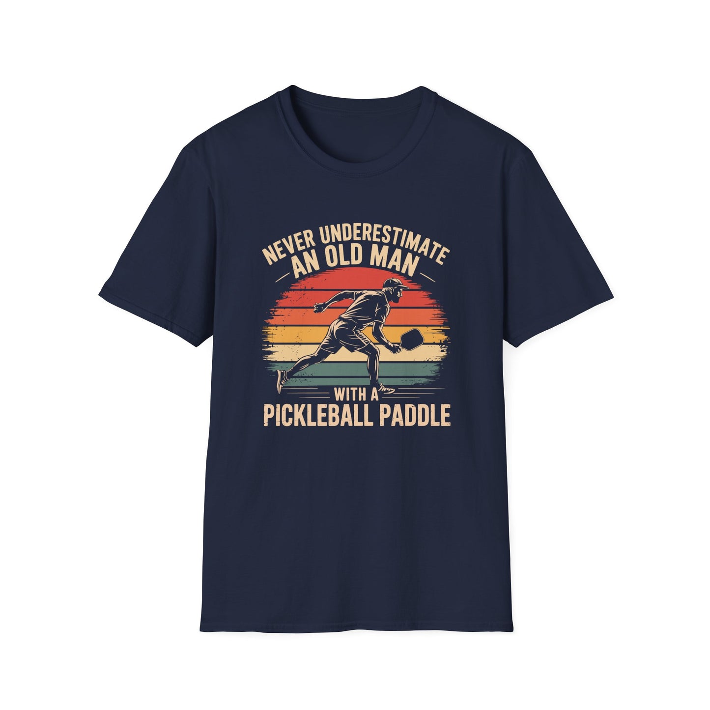 Never Underestimate an Old Man With a Pickleball Paddle T-Shirt
