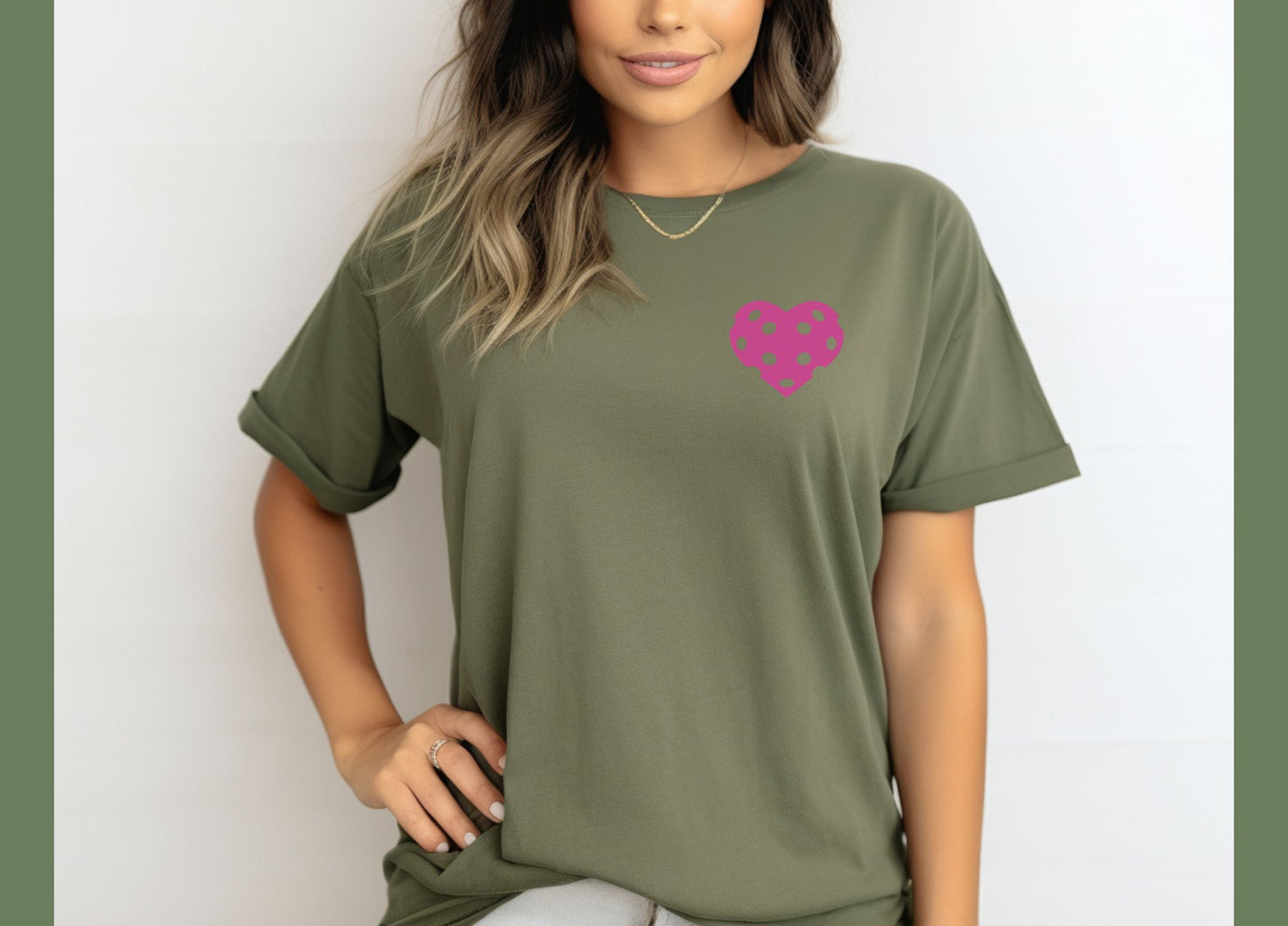 Pickleball Heart Comfort Color Tshirt