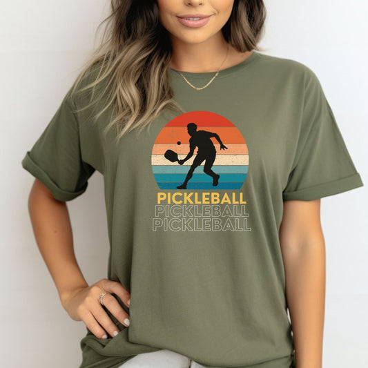 Retro Pickleball Sun T-shirt--Comfort Color!