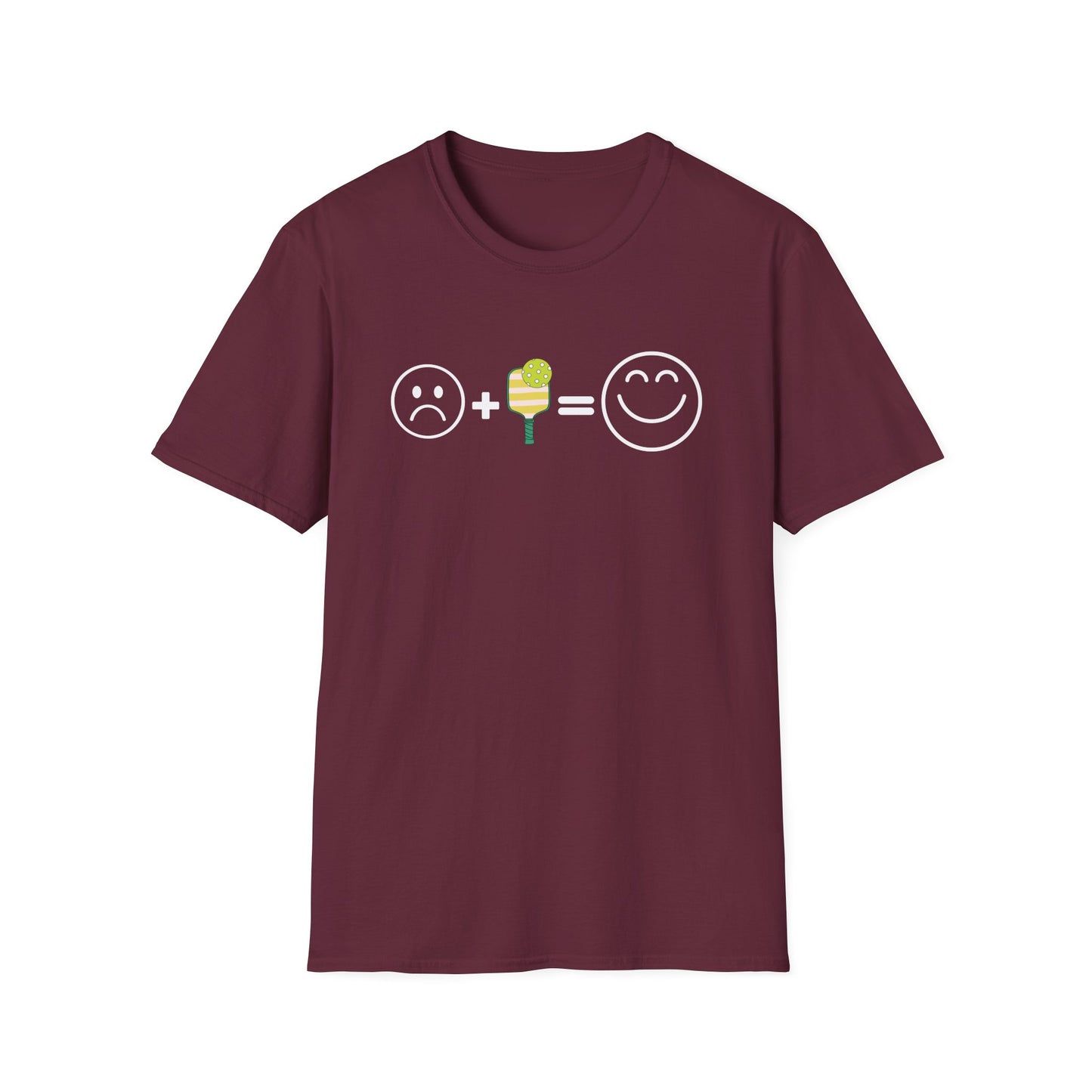 Sad Face + Pickleball = Happy! T-Shirt