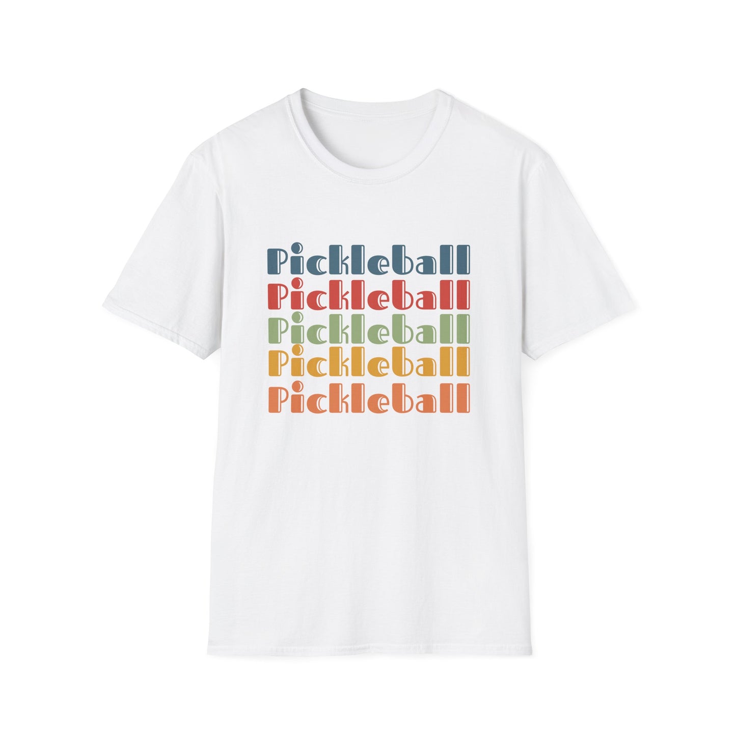 Pickleball Retro Rainbow T-shirt