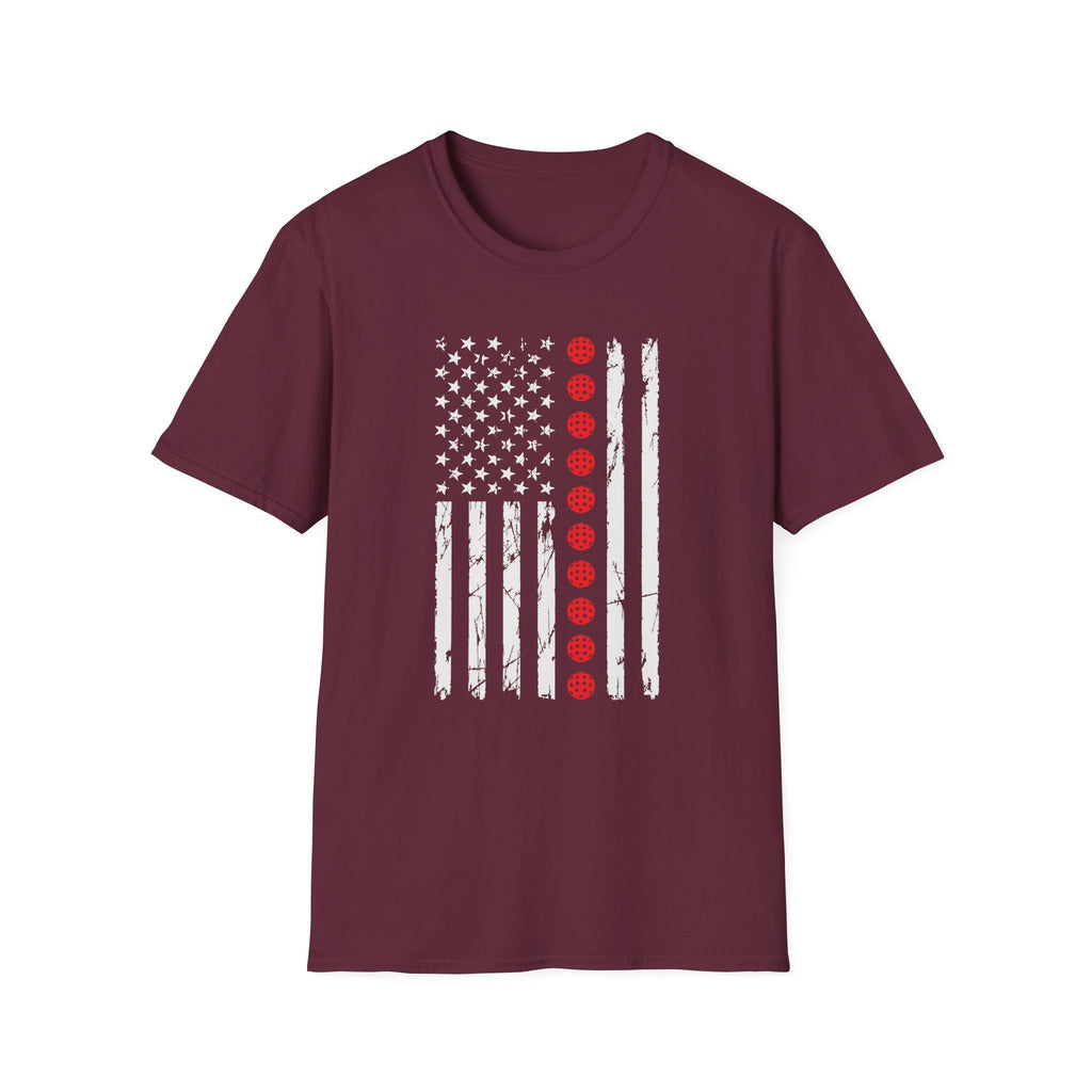 Pickleball American Flag T-Shirt