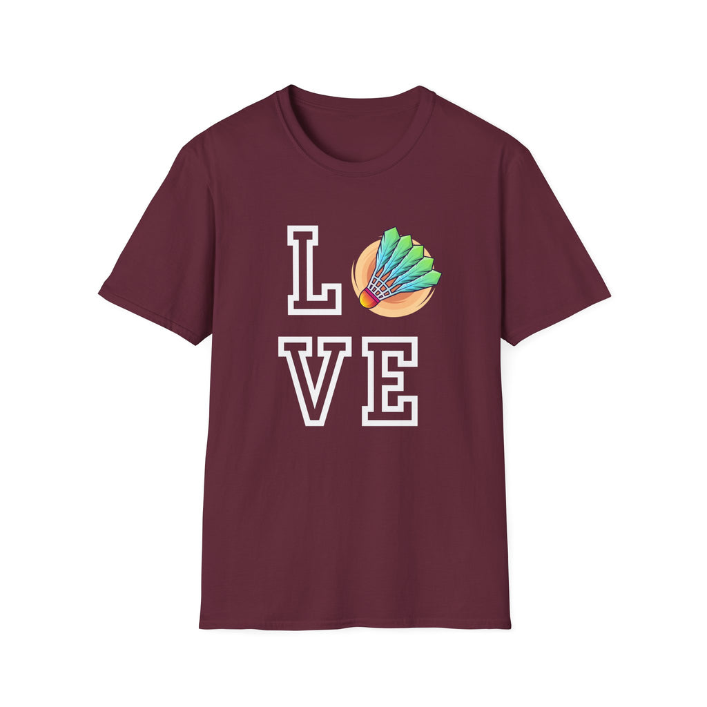 Badminton Love (with Shuttle) T-Shirt