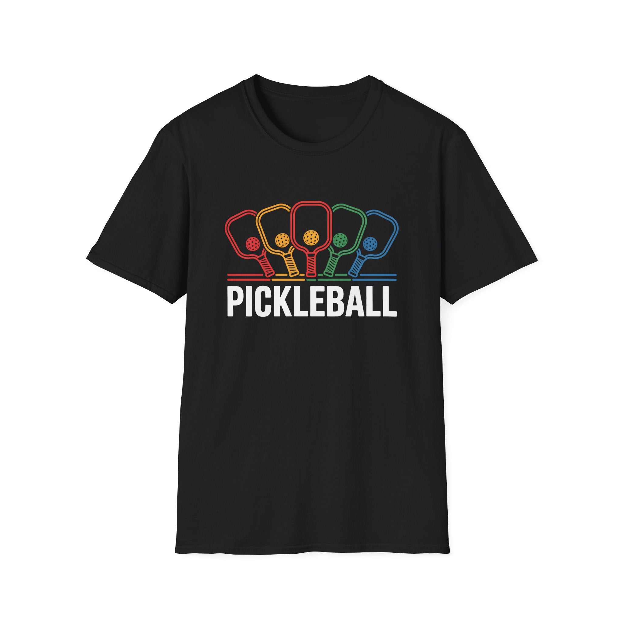 Pickleball Rainbow Paddle Graphic Tee
