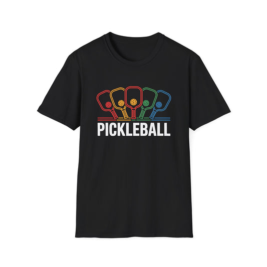 Pickleball Rainbow Paddle Graphic Tee